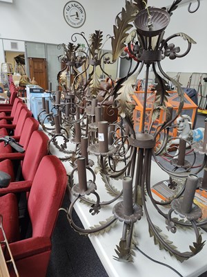 Lot 172 - 3 Decorative large metal chandeliers