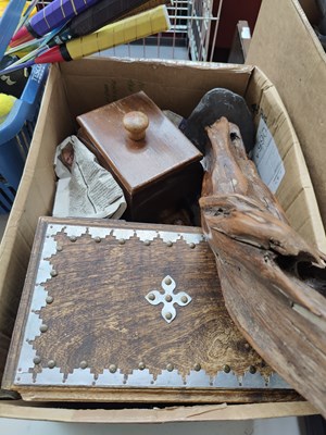 Lot 22 - Box of Vintage Decorative Wooden Items