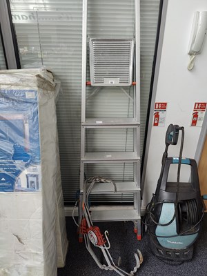 Lot 189 - Step Ladder & Scandanavian Snow Clamps