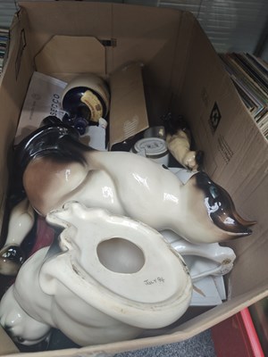 Lot 183 - Large Qty of Ceramic Dolls, Cats & Bottles