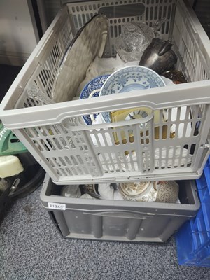 Lot 187 - Two Boxes of Ornaments & Glassware