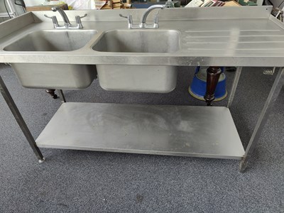 Lot 191 - Commercial double sink unit