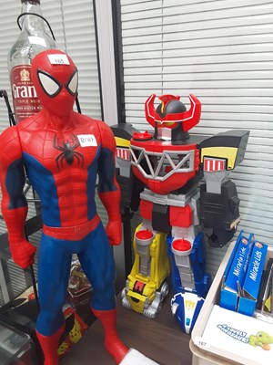 Lot 165 - Large Spiderman & Transformer Action Figure