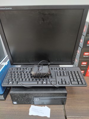 Lot 32 - Dell optiplex 3060 base unit i5 processor, 4gb ram, 500gb HDD, monitor, mouse and keyboard included fully reset with windows