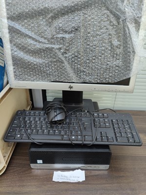 Lot 169 - HP pro desk G4 400sff i5 processor, 8gb ram, 256gb HDD with monitor, keyboard and mouse included fully reset with windows
