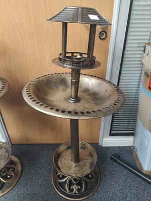 Lot 195 - Gold coloured bird bath