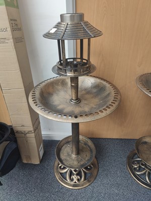 Lot 197 - Gold coloured bird bath
