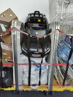 Lot 213 - Cage of toys Inc ride on car and hot wheel track