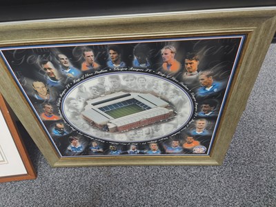 Lot 134 - Ibrox picture surrounded by players