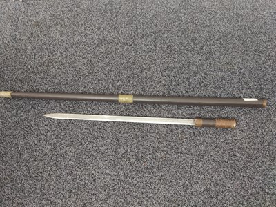 Lot 144 - Vintage sword stick with straight blade