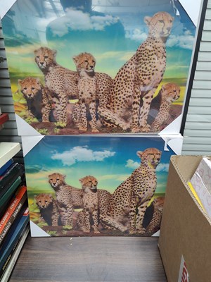 Lot 131 - 4 lenticular animal family pictures