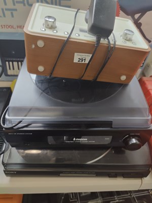 Lot 291 - Two Turntables & A Sony Radio