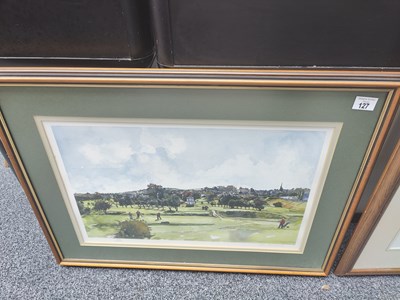 Lot 127 - Golf Scene Watercolour 30/200 By Ian Leonard
