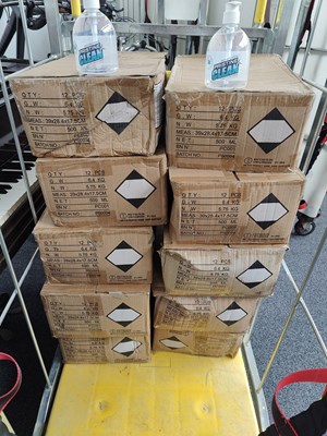 Lot 207 - 10 Boxes of Anti Bacterial Hand Sanitiser 12 In Each Box
