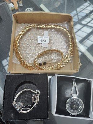 Lot 123 - Costume Jewellery Set & Two Watches - Avon/eton