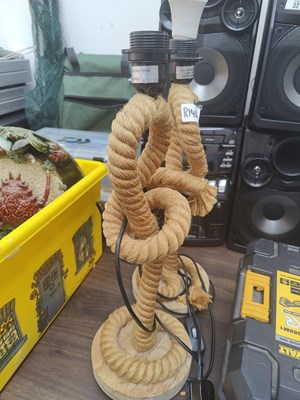 Lot 31 - Two Rope Table Lamp