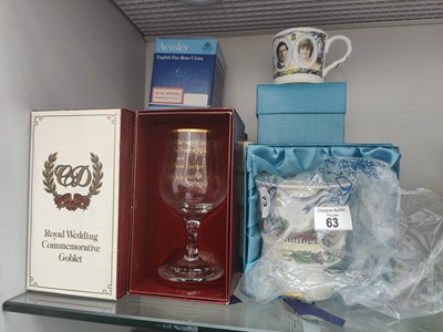 Lot 63 - Qty of Roayal Wedding Ceramics & Glass