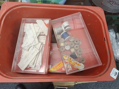 Lot 144 - Box of misc fishing supplies