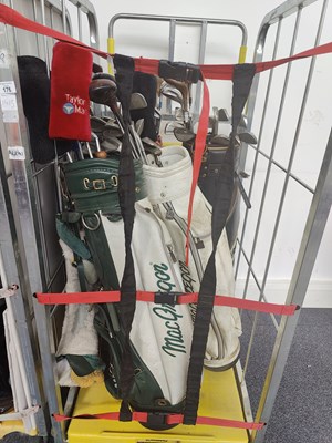 Lot 176 - Cage of Golf Bags & Clubs