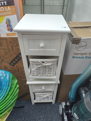 Lot 98 - 2x white bathroom storage drawers