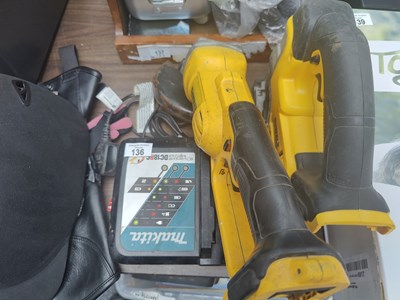 Lot 136 - Dewalt Grinder, Jigsaw and Makita charger