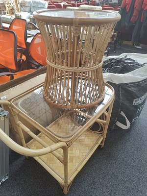 Lot 190 - 2 occasional rattan furniture items