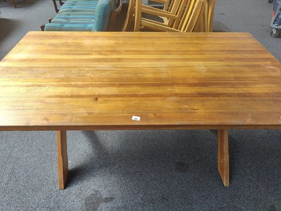 Lot 183 - Traditional style kitchen table solid wood
