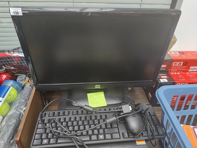Lot 138 - Fujitsu e420 computer i5 processor, 8gb ram, 120gb SSD including monitor, keyboard and mouse fully reset with windows