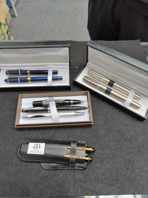 Lot 157 - Collection of writing pens in cases