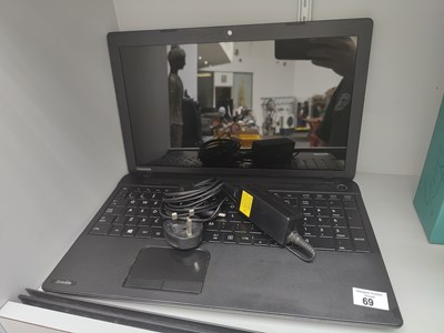Lot 69 - Toshiba satellite laptop with charger fully reset with windows