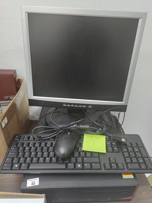Lot 40 - Fujitsu i5 computer with 120gb SSD, 8gb ram, monitored, keyboard and mouse, fully reset with windows