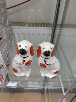 Lot 103 - 2 wally dogs in red and white finish