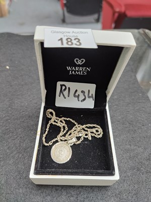 Lot 183 - Sterling silver necklace bearing warren james