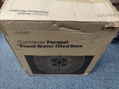 Lot 61 - Livivo cantiever parasol stand water filled base