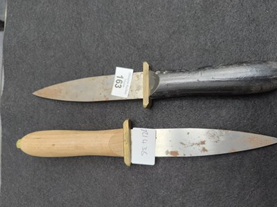 Lot 163 - 2 short training knives