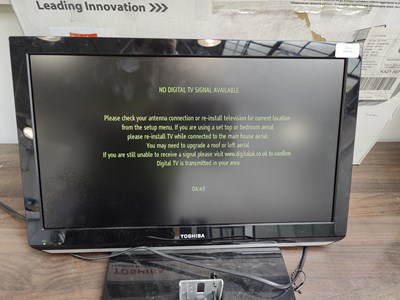 Lot 200 - Toshiba 22" TV on stand with remote tested working