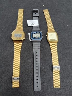 Lot 193 - Three Casio Branded Watches