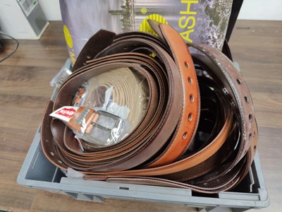 Lot 18 - Box containing large qty of belts