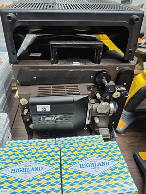 Lot 32 - 16mm elf film and sound projector all in working order with 5 spare reels