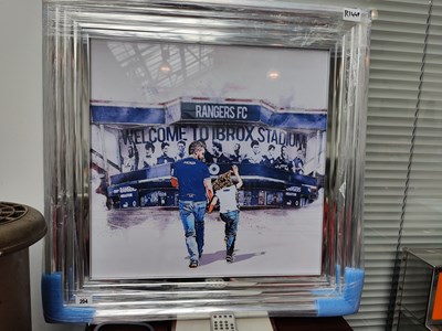 Lot 204 - Rangers picture framed