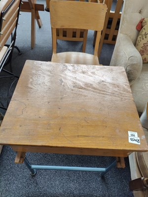 Lot 266 - Childs School Desk & Chair