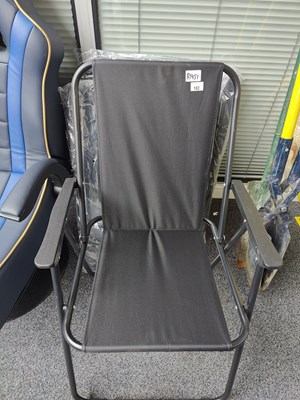 Lot 182 - Four Black Folding Deck Chairs