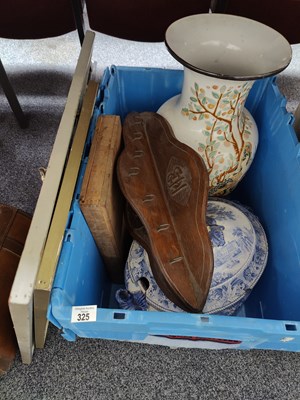 Lot 325 - Box containing ceramics and other collectable items and picture