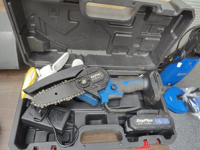 Lot 166 - Day plus mini chainsaw and charger testedworking