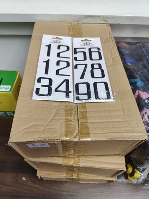 Lot 22 - Qty of 3d adhesive numbers