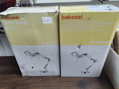 Lot 13 - 2 Bakossi table lamps in boxes