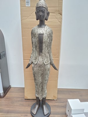 Lot 30 - Pair of standing Buddha silver