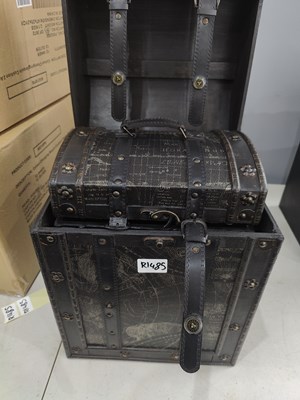 Lot 37 - Set of 2 pirate style chests