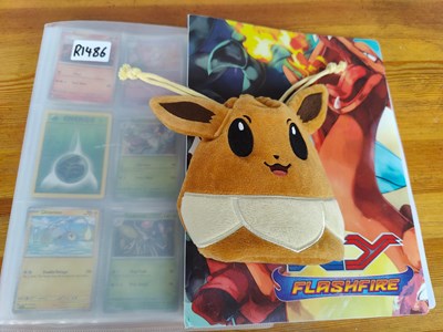 Lot 85 - Two Pokemon Binders With Evee Toy
