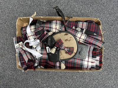 Lot 21 - Kilt, Sporan, Leg Ties, Buckle & Bow tie